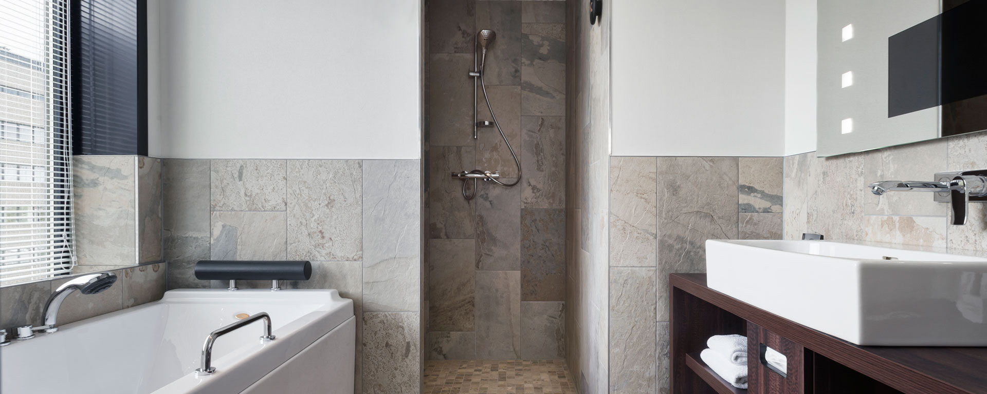 Zeer ruime badkamers